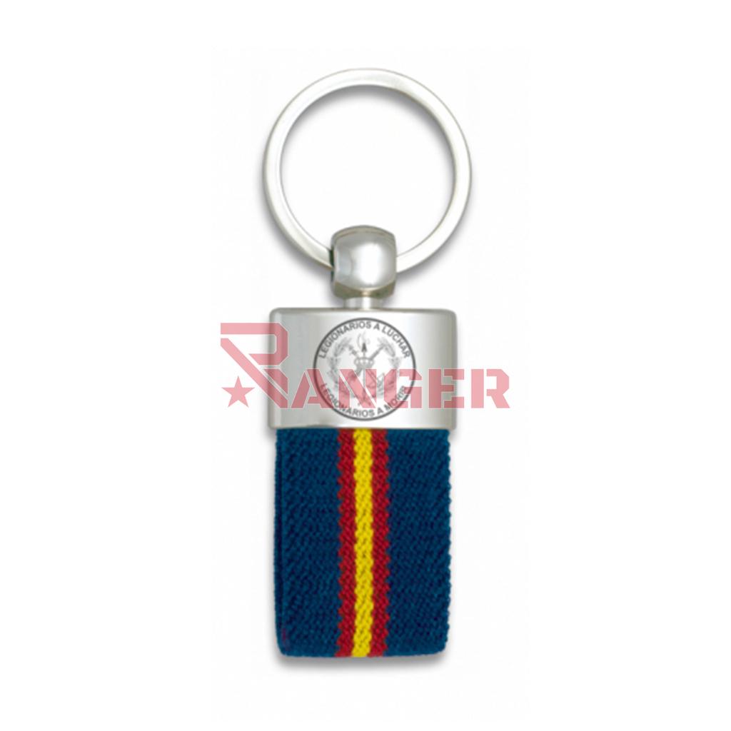 LLAVERO LEGION METALICO BANDERA ESPAÑA MARINO