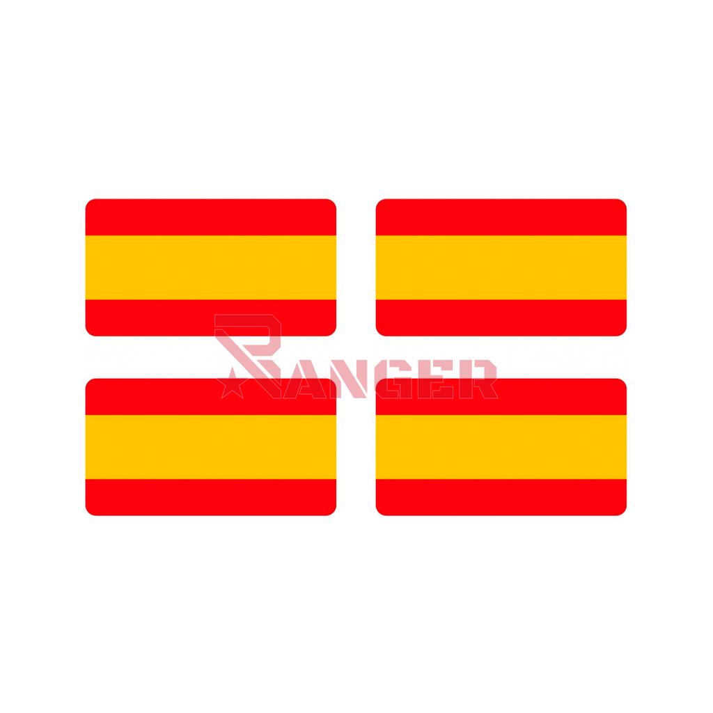 PEGATINA PLANA PEQ. RECTANGULAR 4PCS ESPAÑA