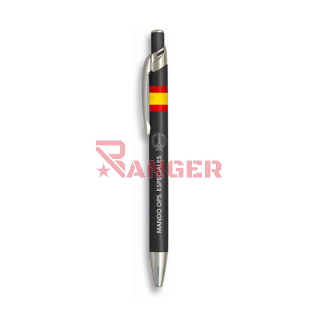 BOLIGRAFO ALUMINIO BANDERA COE NEGRO