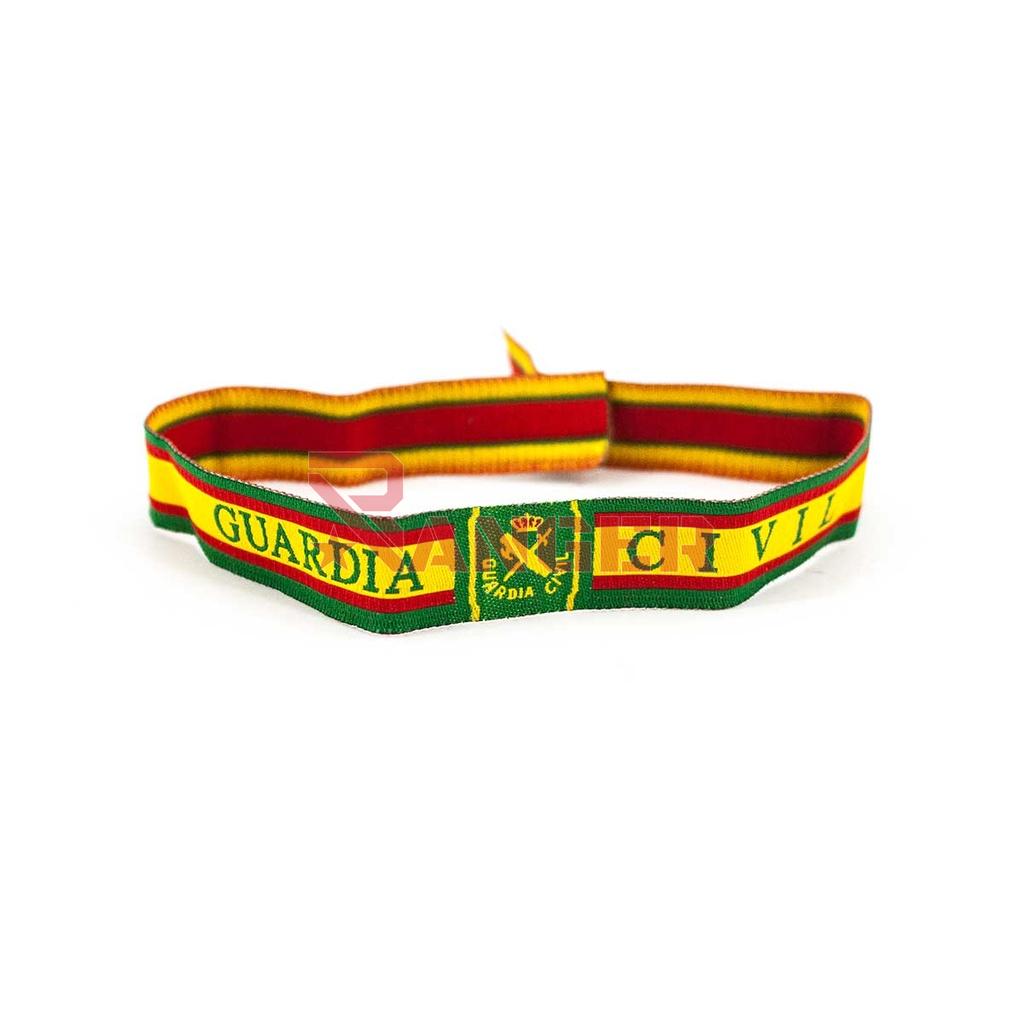 PULSERA CINTA BANDERA ESPAÑA GUARDIA CIVIL VERDE
