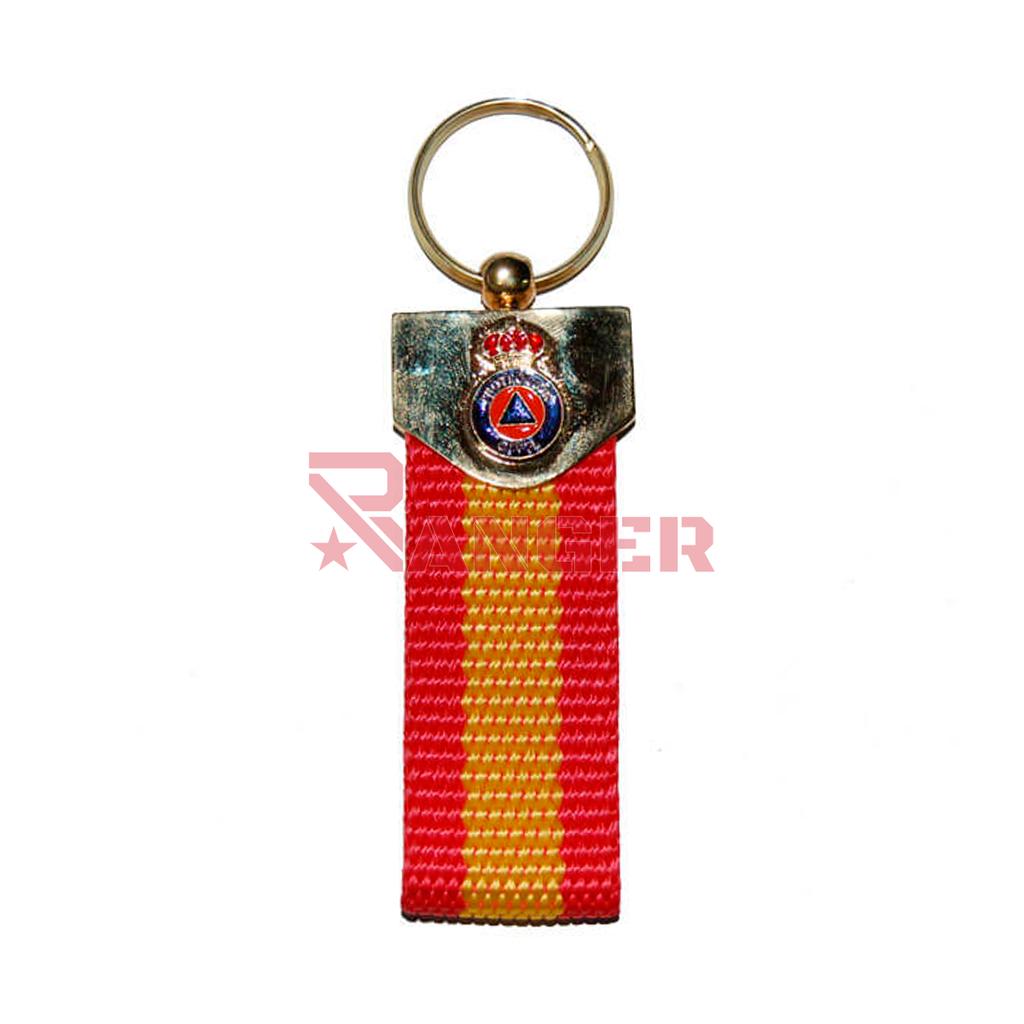 LLAVERO ESPAÑA CINTA NYLON PROTECCION CIVIL