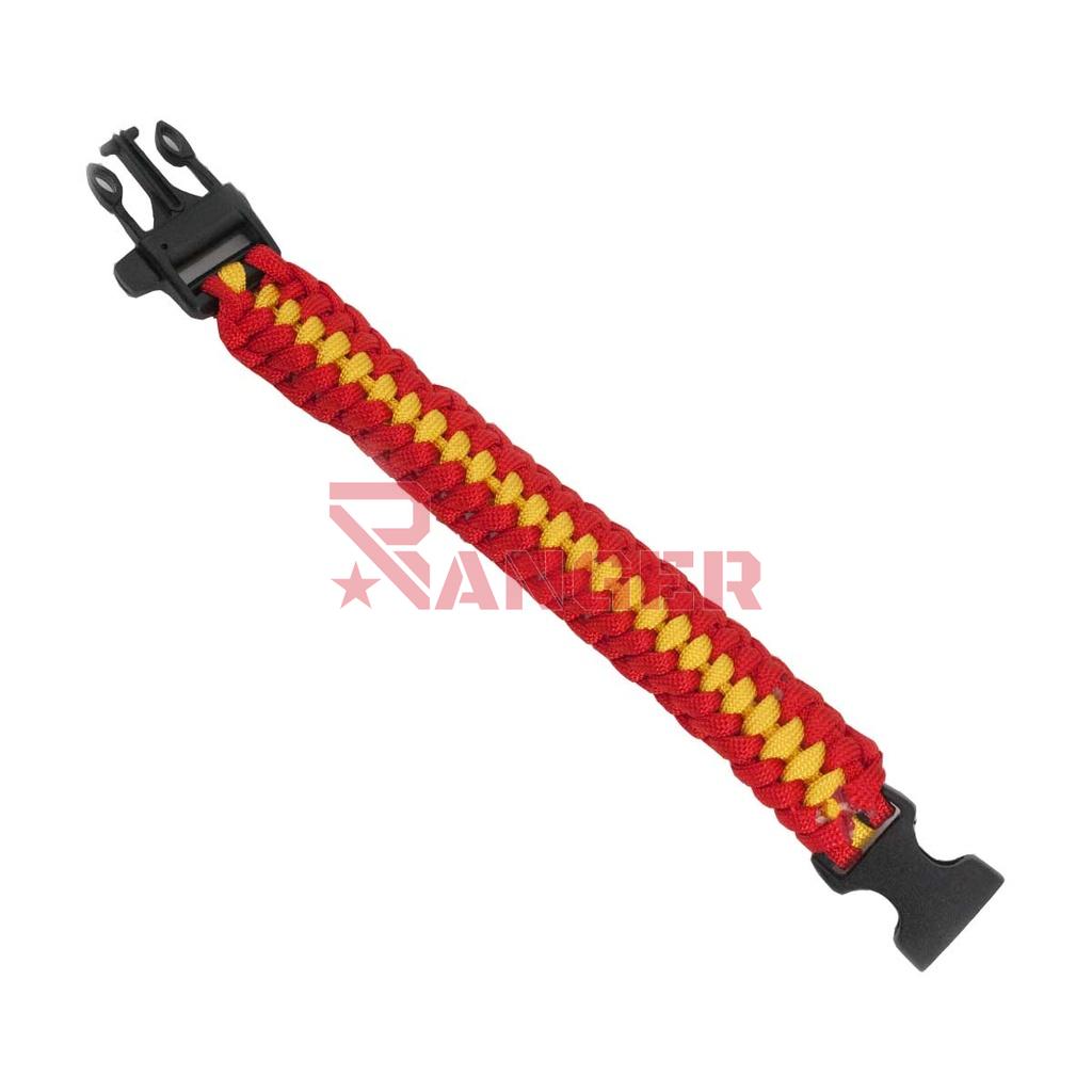 PULSERA PARACORD ESPAÑA ANCHA SILBATO