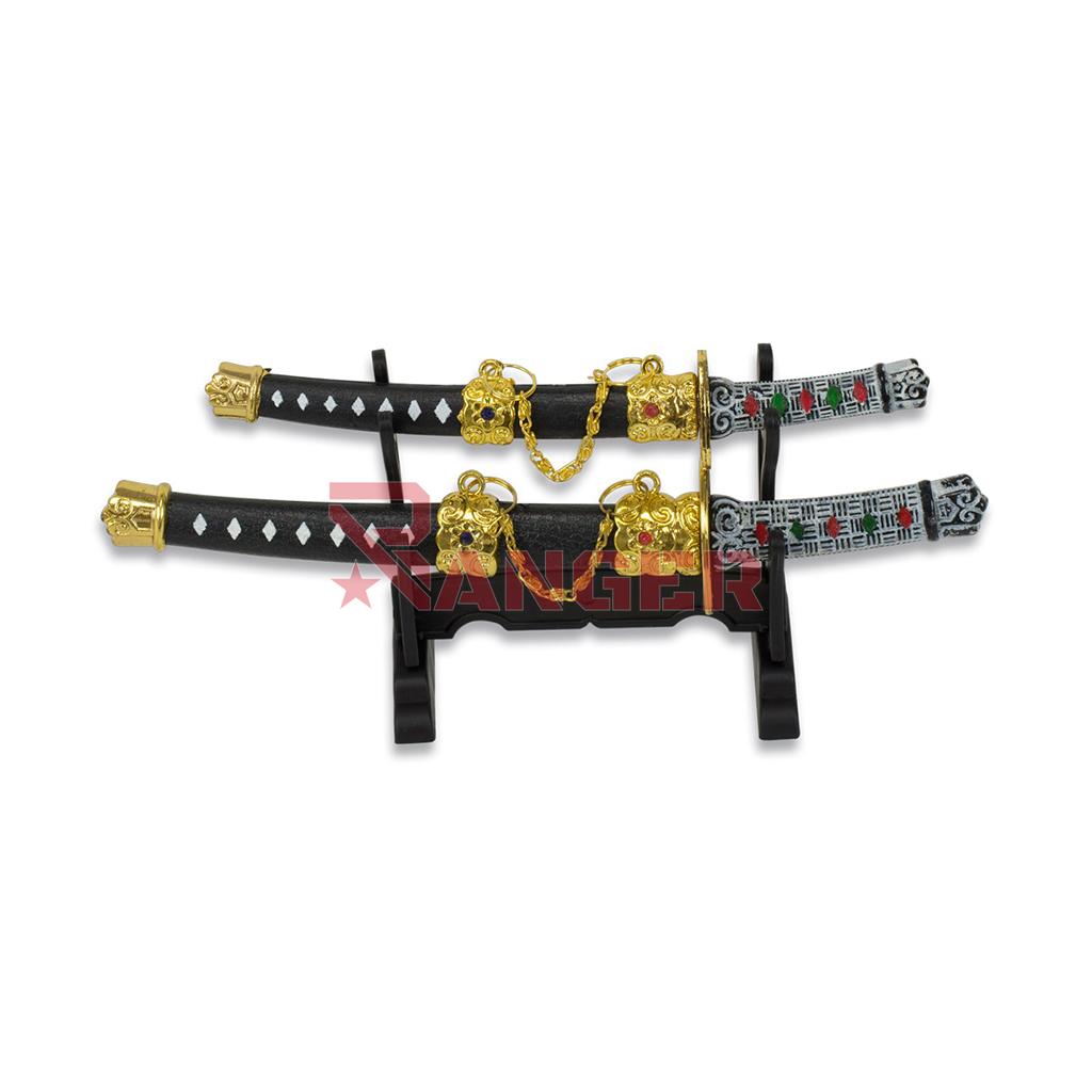 KATANA MINI TOLE10 2PCS 16CM/18.4CM C/PEANA NEGRA-GRIS
