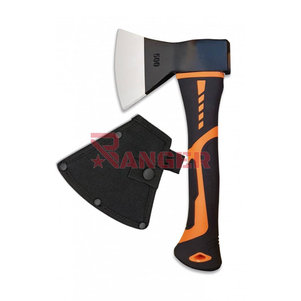 HACHA ALBAINOX ABS 25CM NEGRA-NARANJA