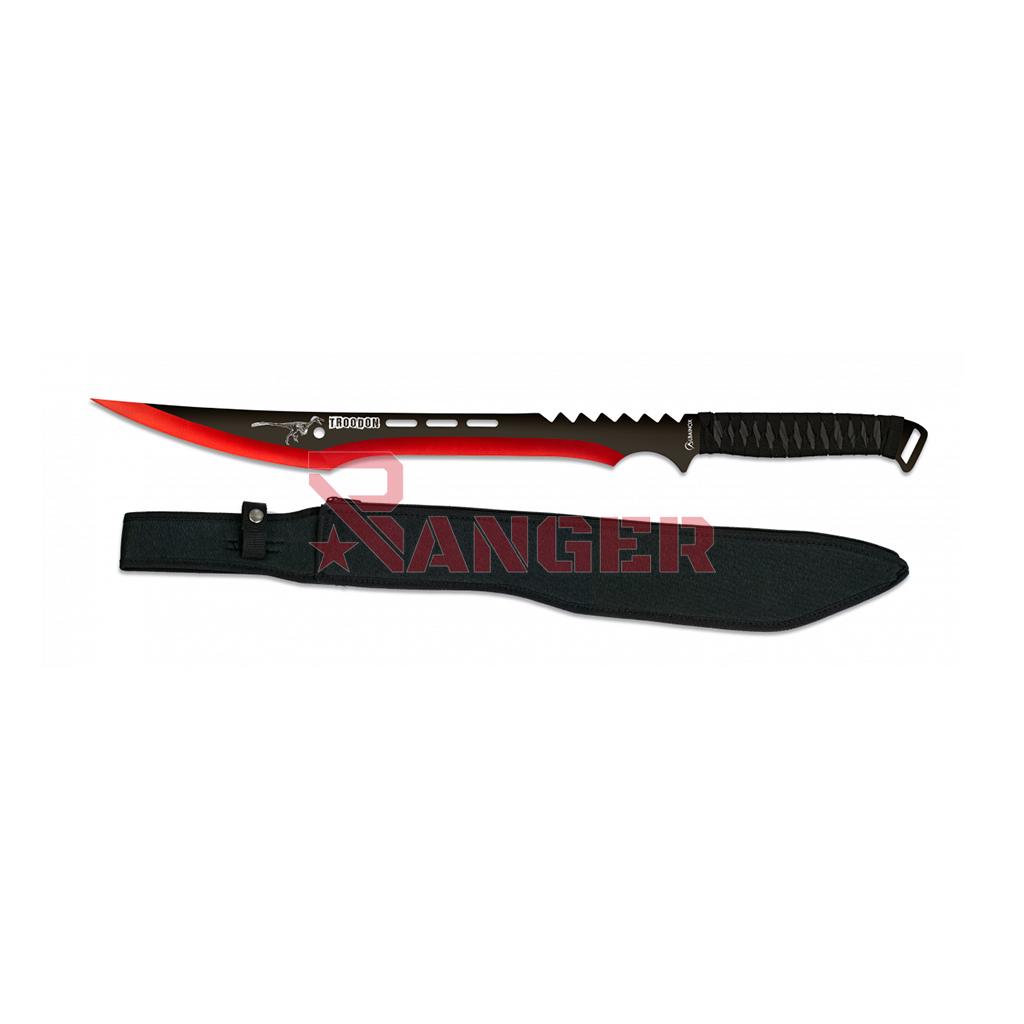 MACHETE BOLO ALBAINOX TRODON 39CM NEGRO-ROJO