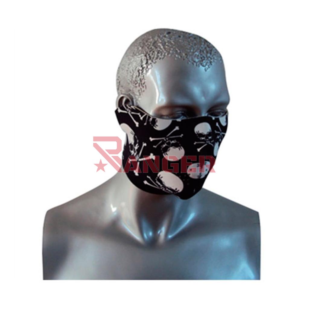 MASCARA NEOPRENO CALAVERAS HUESO NEGRA