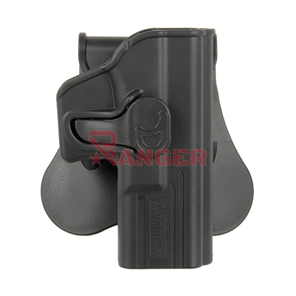 FUNDA PISTOLA RIGIDA AMOMAX GLOCK 19 NEGRA