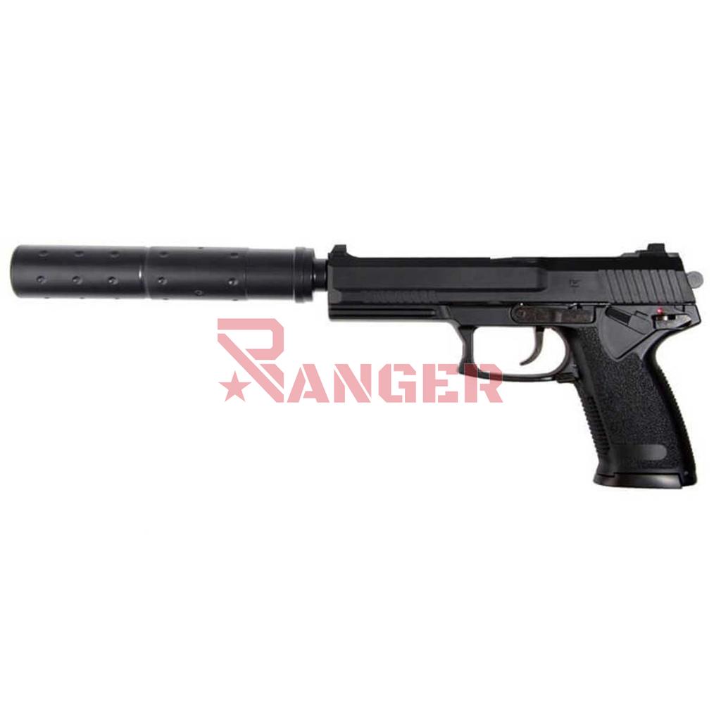 PISTOLA SAIGO DEFENSE SOCOM MK23 C/SILENCIADOR GAS NEGRA