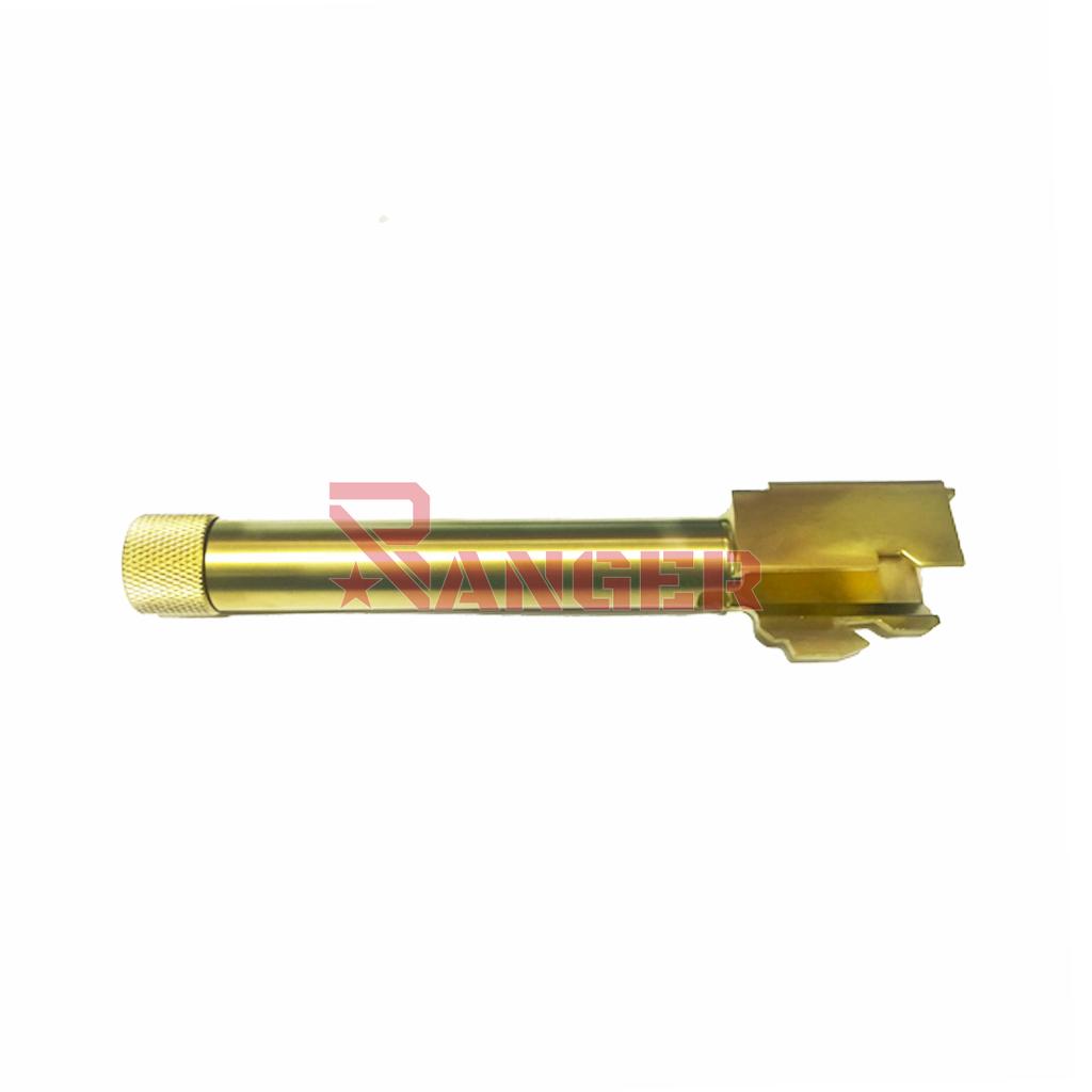 CAÑON PISTOLA EXTERNO KJW GLOCK 13/17/18 C/ROSCA DORADO