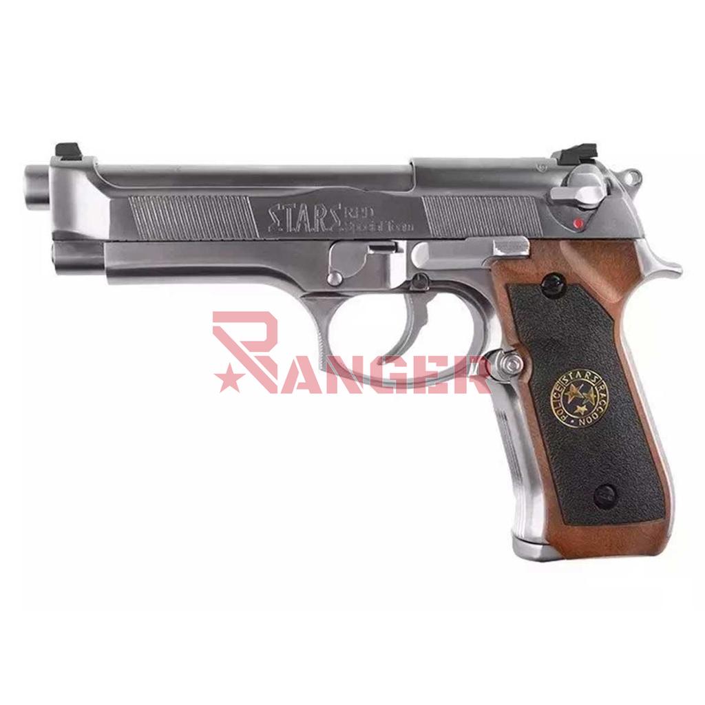 PISTOLA WE M92 SPS FULL METAL PLATA