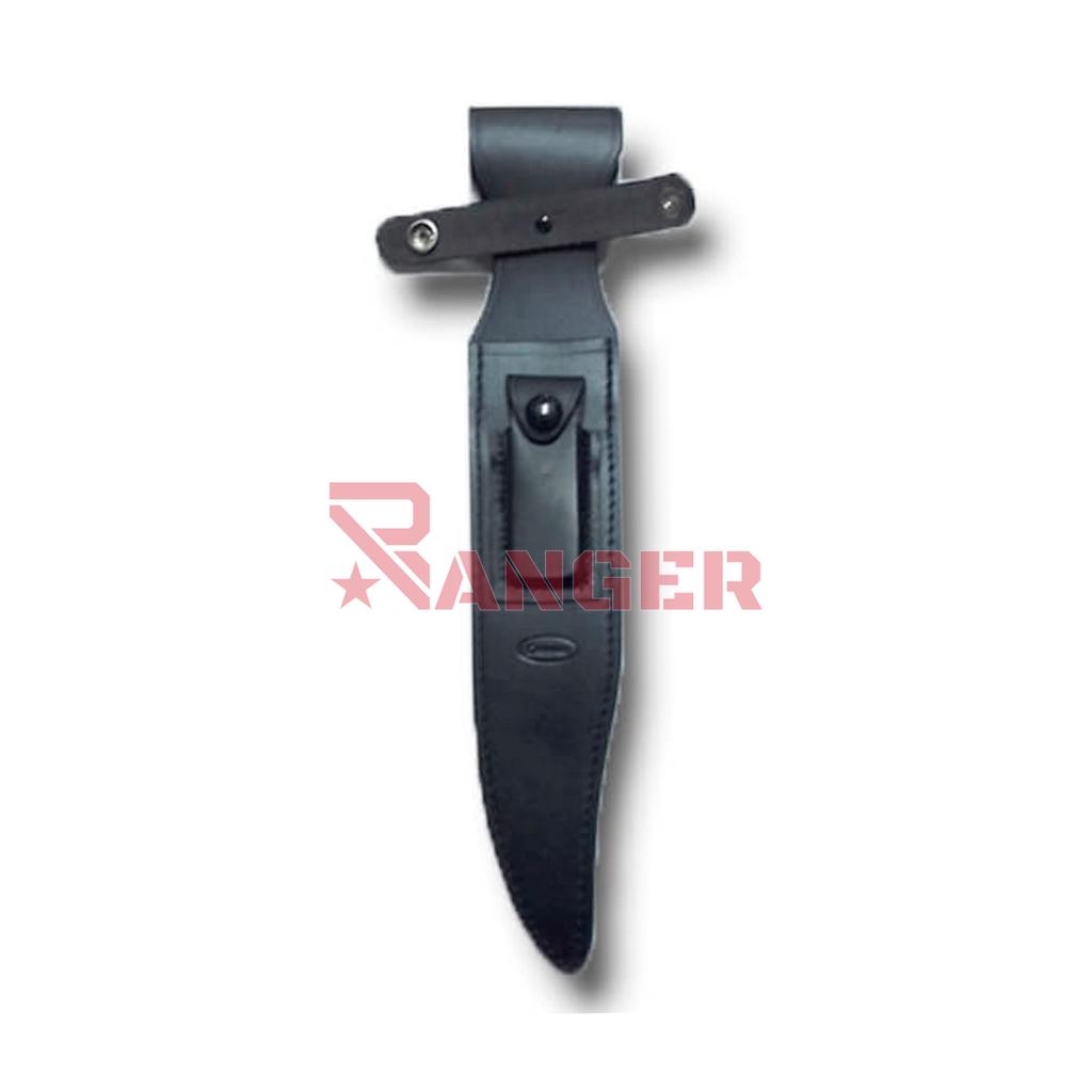 FUNDA CUCHILLO CUERO MEDIANA NEGRA