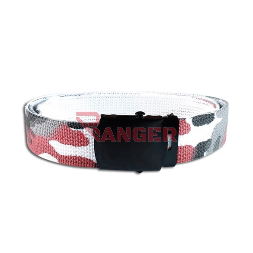 CINTURON ESTRECHO CAMO ROJO