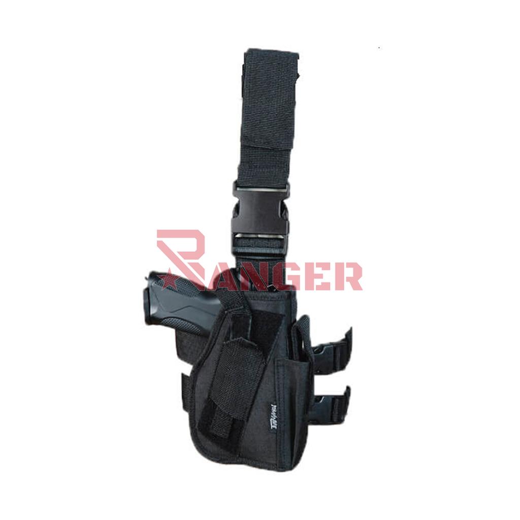 FUNDA PISTOLA PIERNA TACTICA M12 NEGRA