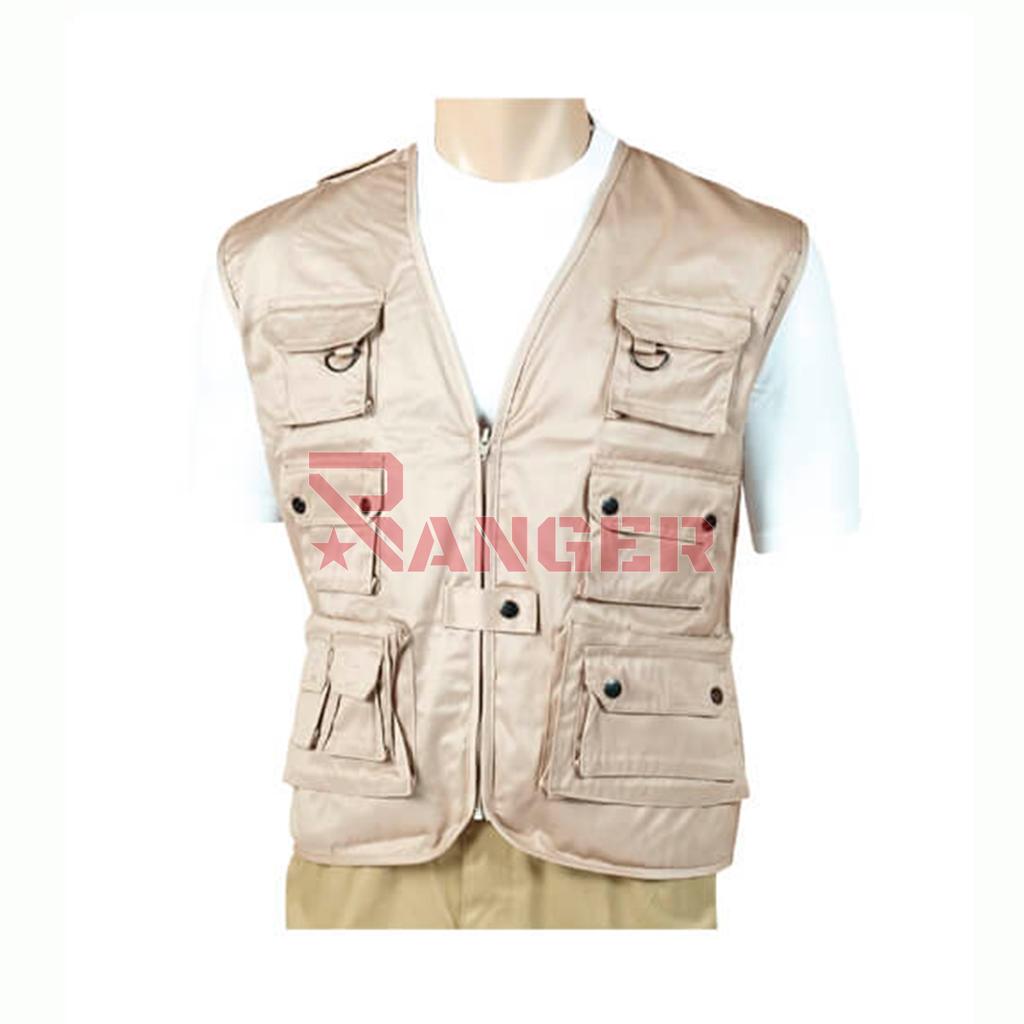 CHALECO SAFARI MULTIBOLSILLOS BEIGE