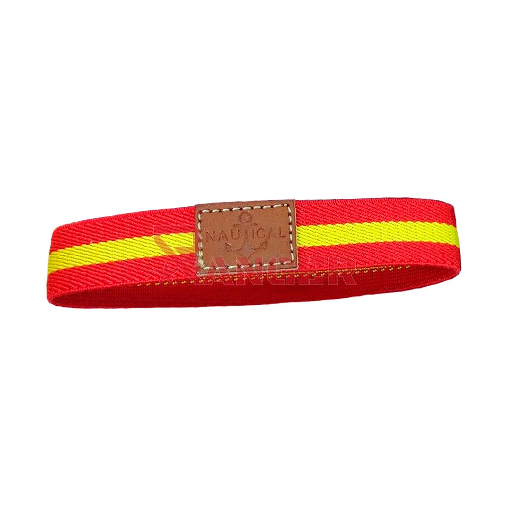 PULSERA ESPAÑA ELASTICA CUADRADO CUERO ESPAÑA