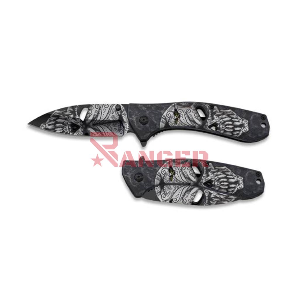 NAVAJA ALBAINOX CALAVERA 3D NEGRA-BLANCA