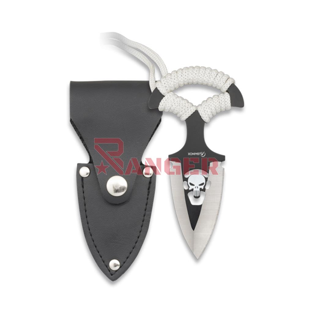 CUCHILLO ALBAINOX CORTO PUNISHER NEGRO-BLANCO