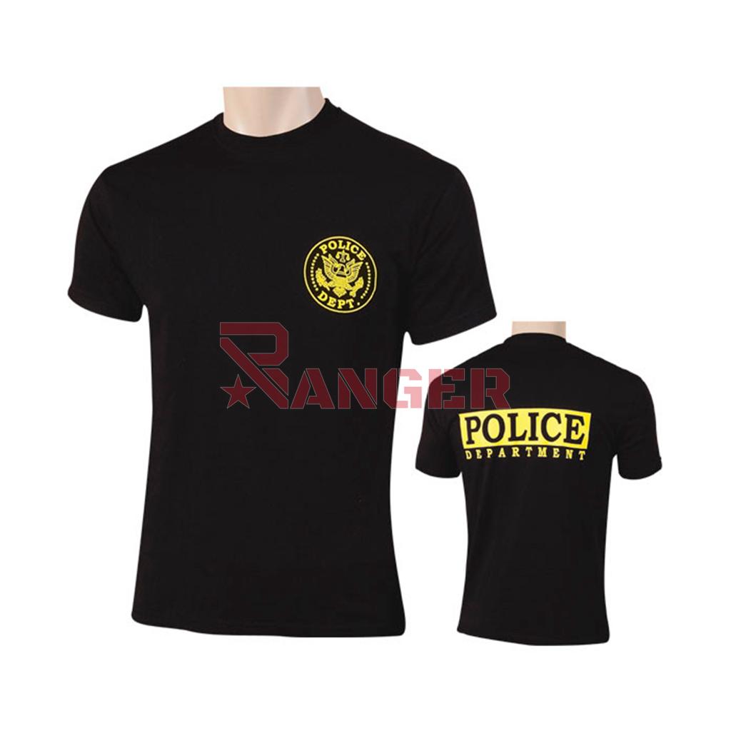 CAMISETA POLICE NEGRA-AMARILLA