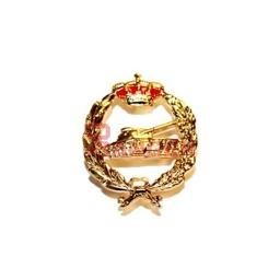 [130923] EMBLEMA BOINA CARROS METALICO DORADO