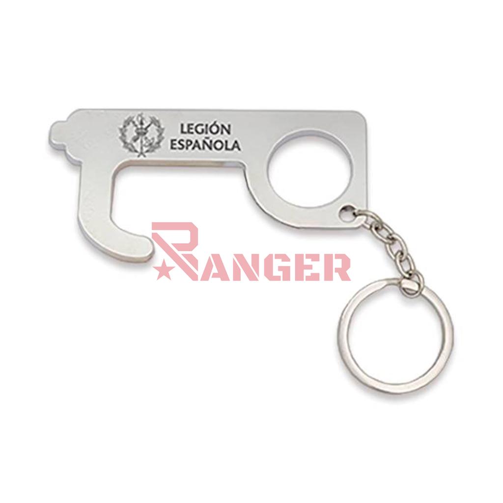 LLAVERO EMPUJADOR ANTICOVID LEGION PLATA