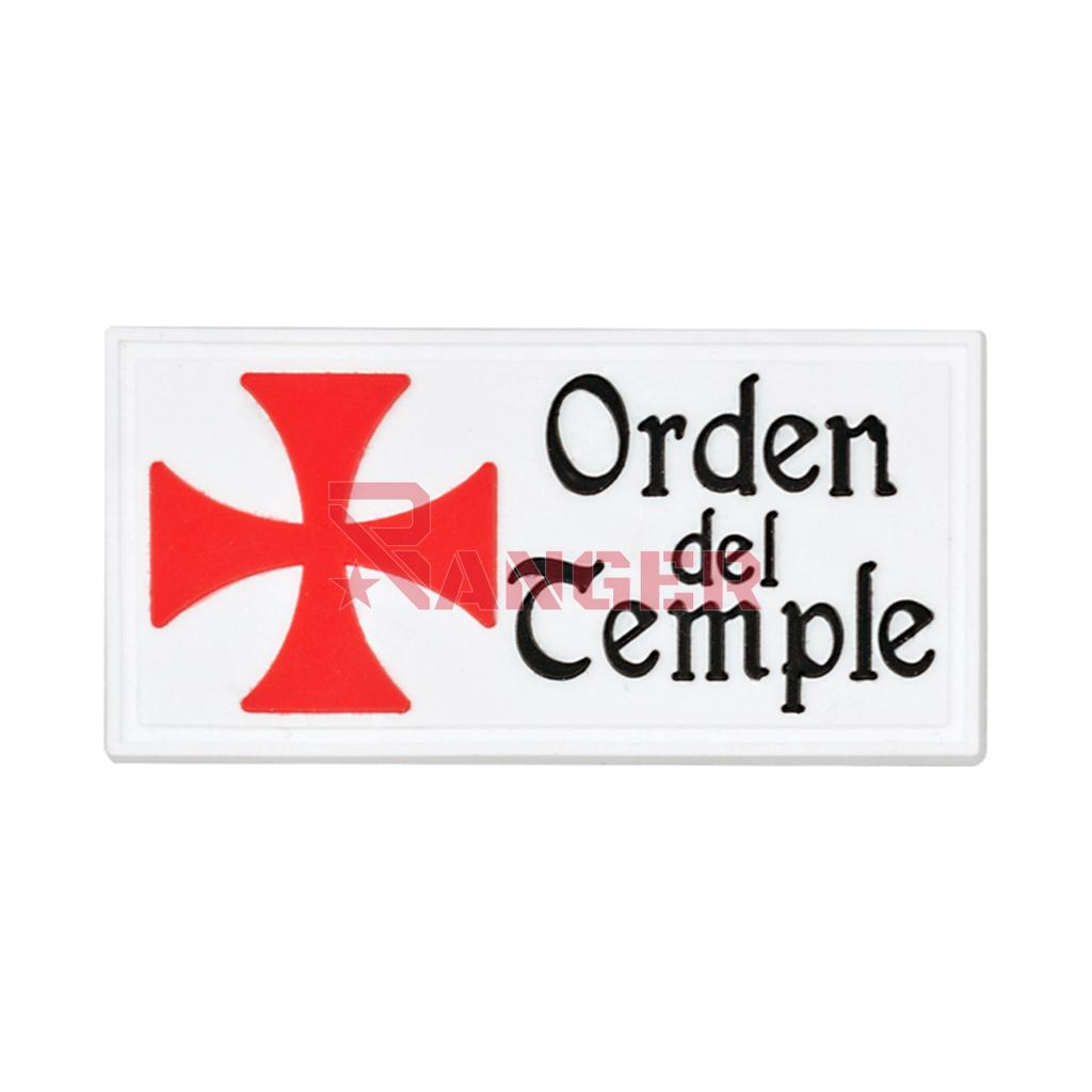 PARCHE PVC BARBARIC ORDEN DEL TEMPLE CRUZ BLANCO