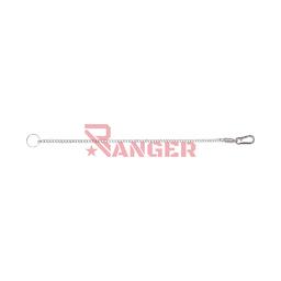 [09989] LLAVERO CADENA MOSQUETON 28CM PLATA