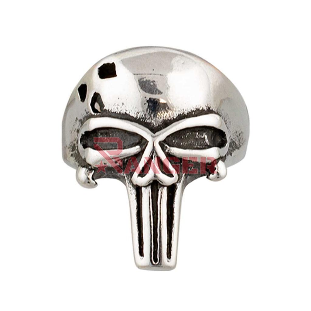 ANILLO PUNISHER CORTADO PLATA-NEGRO
