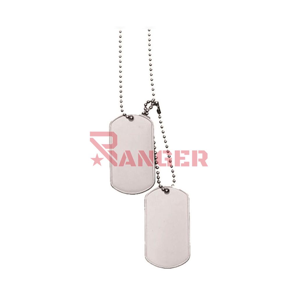 CHAPA IDENTIFICACION USA 2PCS PLATA