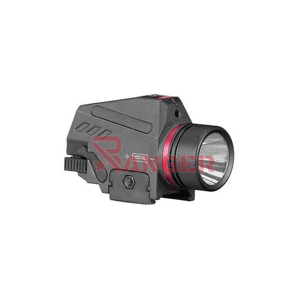 LINTERNA TACTICA C/LASER ROJO W5 NEGRA