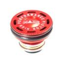 CABEZA PISTON MAXX MODEL C/DOBLE JUNTA TORICA CNC ALUMINIO ROJA