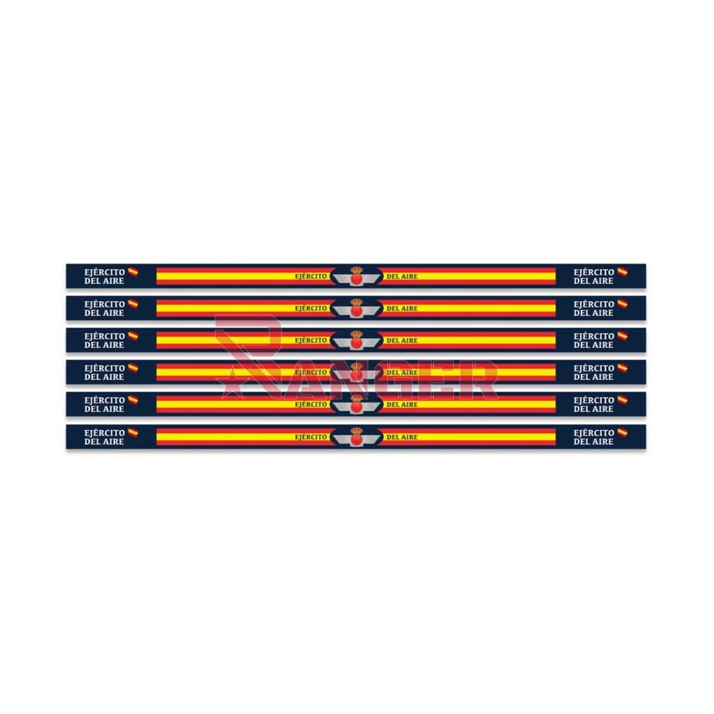 PULSERA CINTA BANDERA ESPAÑA 6PCS EJERCITO AIRE