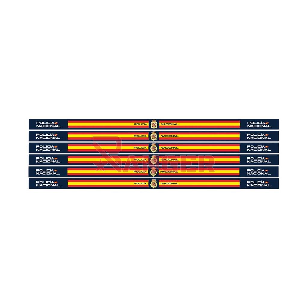 PULSERA CINTA BANDERA ESPAÑA 6PCS POLICIA NACIONAL