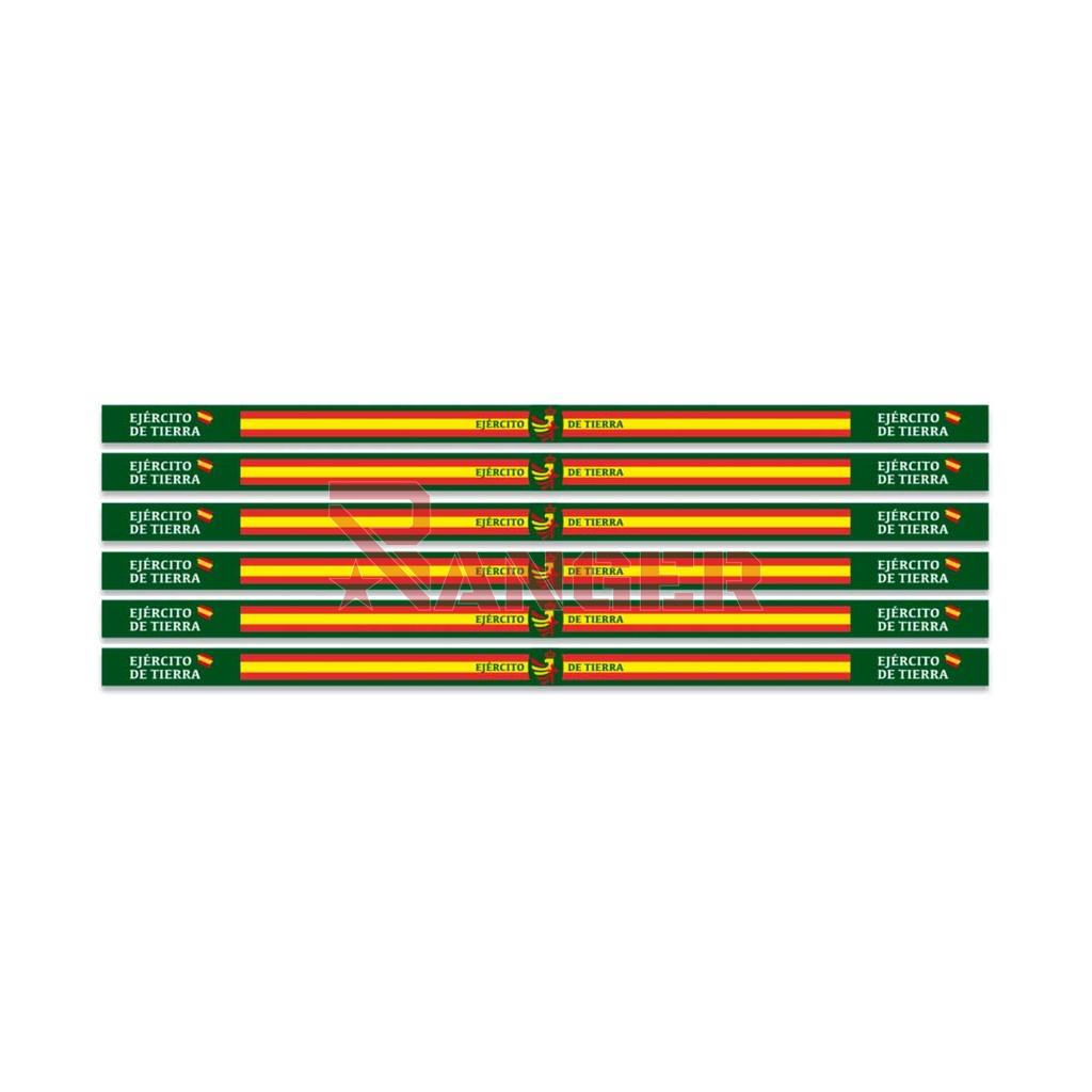 PULSERA CINTA BANDERA ESPAÑA 6PCS EJERCITO TIERRA