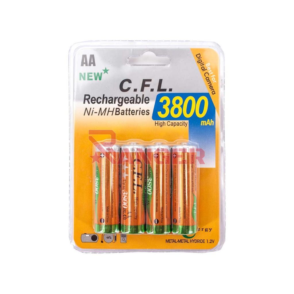 PILA RECARGABLE AA 4PCS PLATA-NARANJA