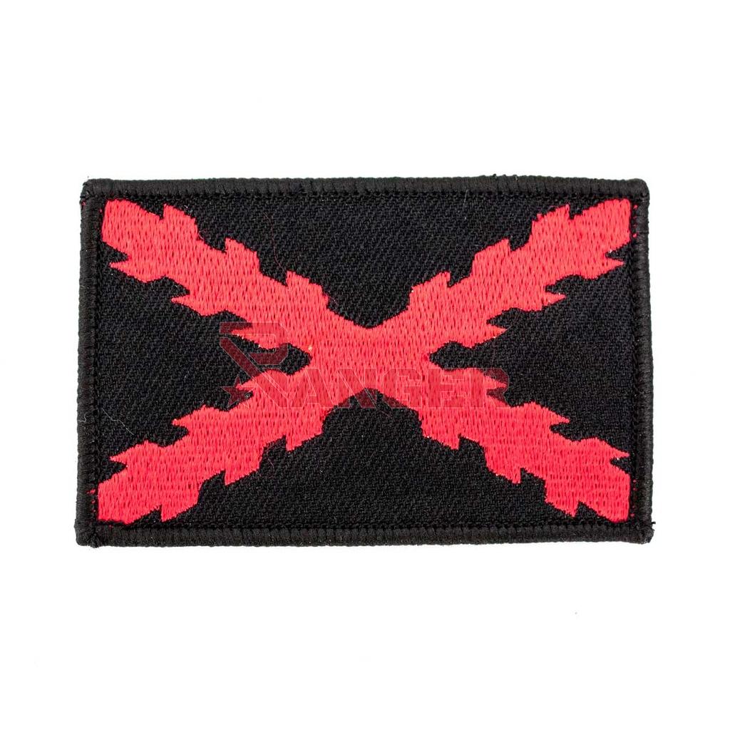 PARCHE BORGOÑA BORDADO C/VELCRO GR. NEGRO