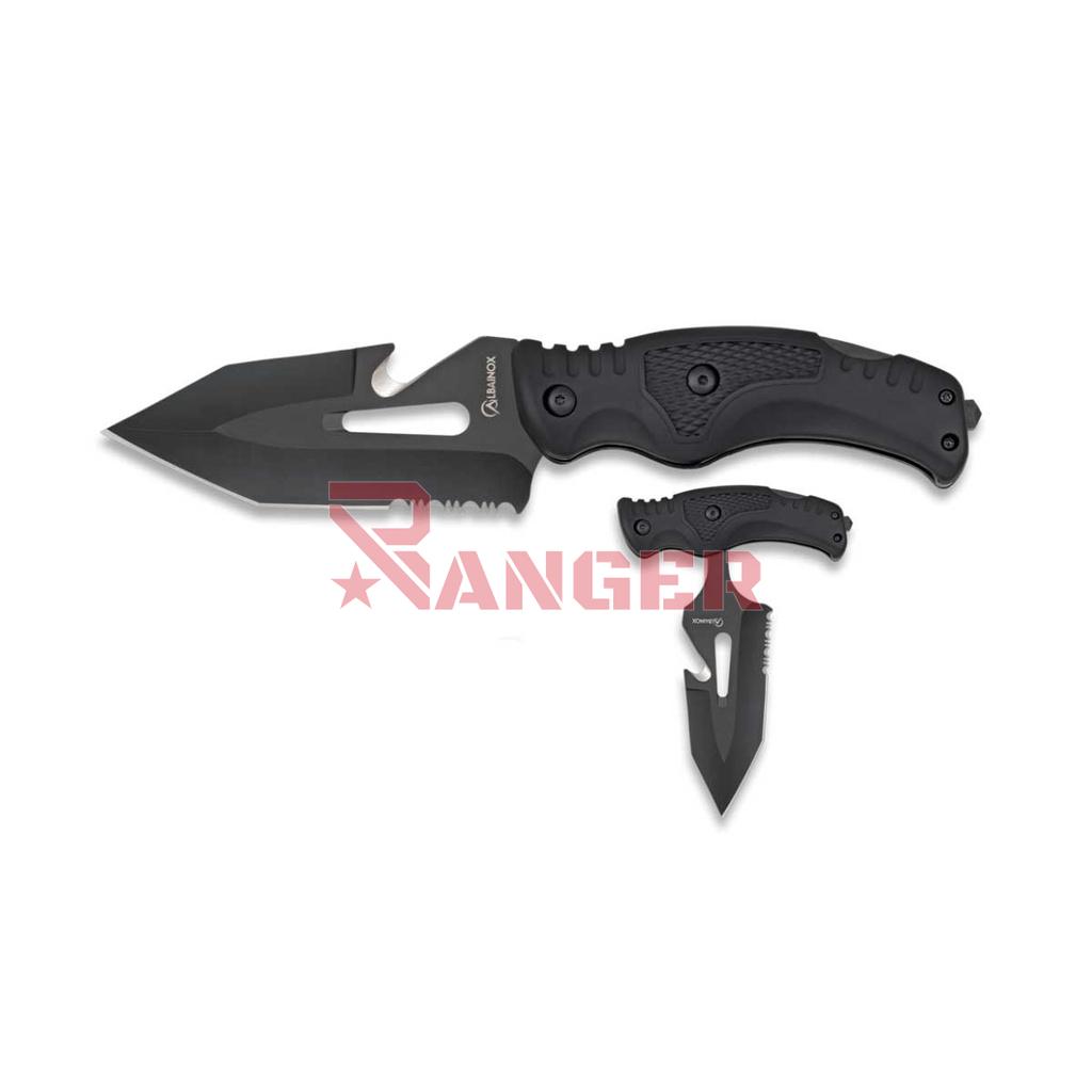 CUCHILLO ALBAINOX TACTICO CONVERTIBLE A SKINNER NEGRO