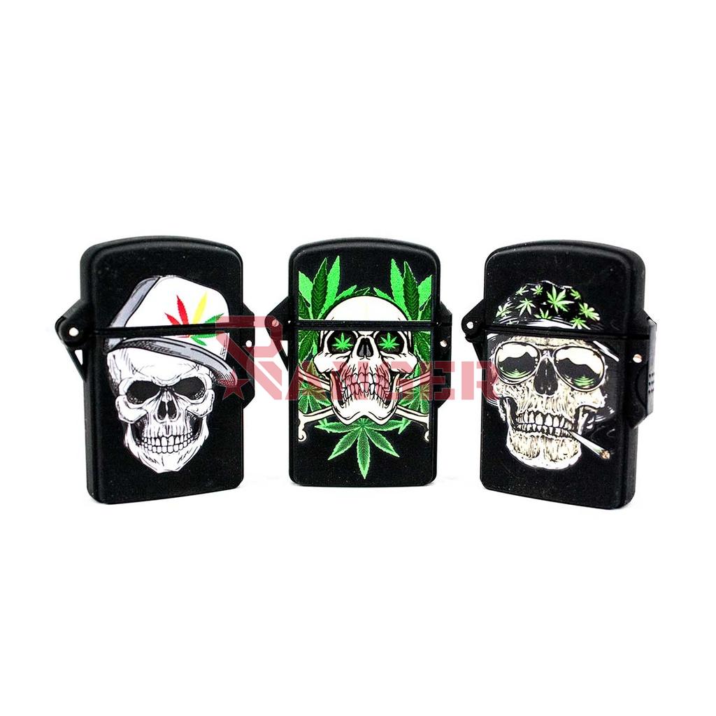MECHERO SOPLETE CALAVERAS NEGRO