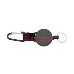 [09920/5655] LLAVERO EXTENSIBLE PVC C/MOSQUETON NEGRO