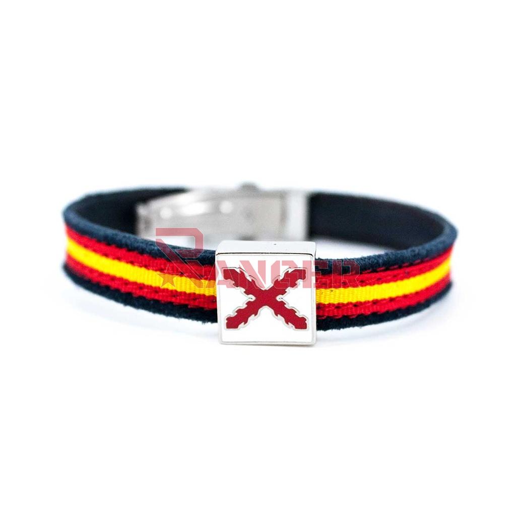 PULSERA ESPAÑA BORGOÑA CHAPA MARINO ESPAÑA