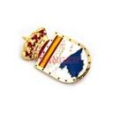 EMBLEMA METALICO OPERACION BALMIS BLANCO-DORADO