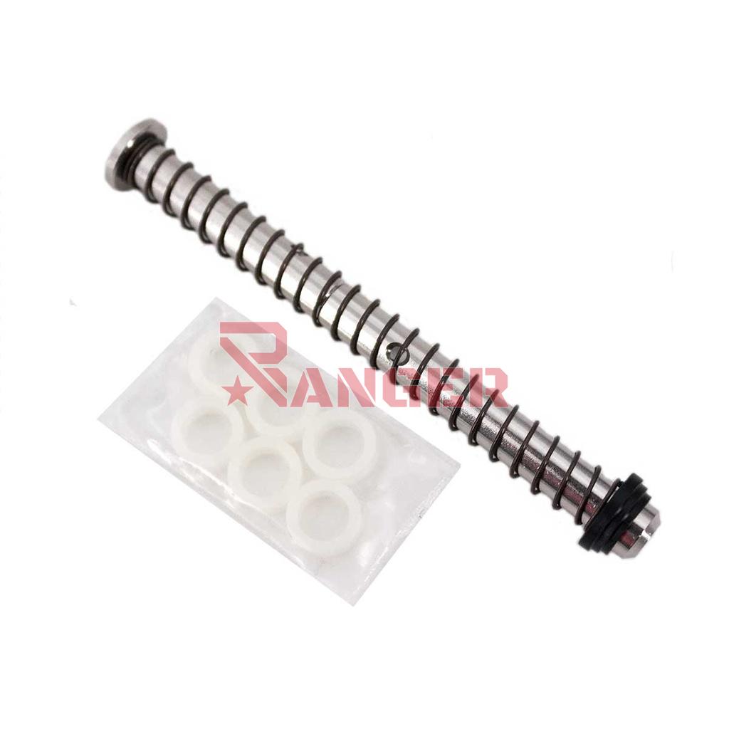 AIP STAINLESS STEEL RECOLL SPRING ROD SET FOR G17/18 SILVER