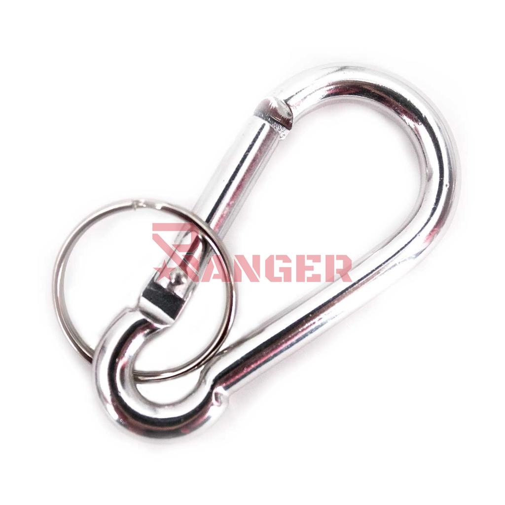 MOSQUETON LLAVERO GR. M255 8CM PLATA