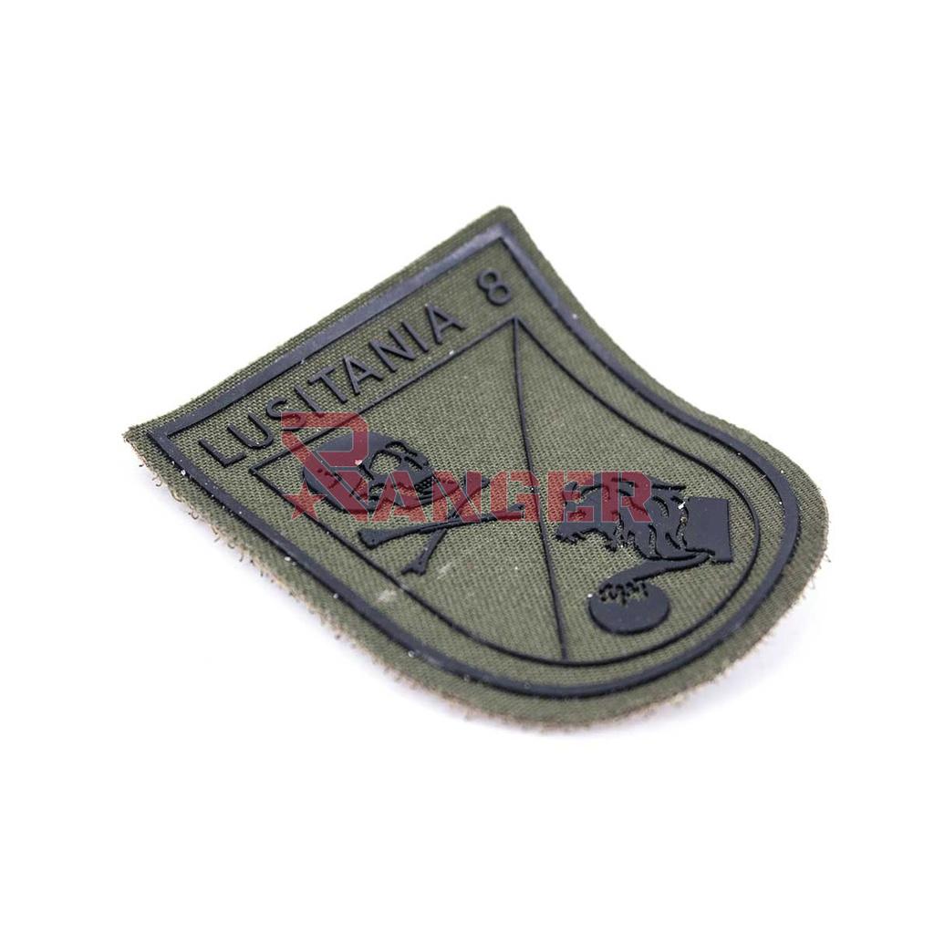 PARCHE LUSITANIA 8 CALAVERA C/VELCRO VERDE