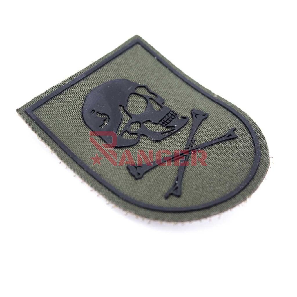 PARCHE LUSITANIA CALAVERA GRANDE C/VELCRO VERDE