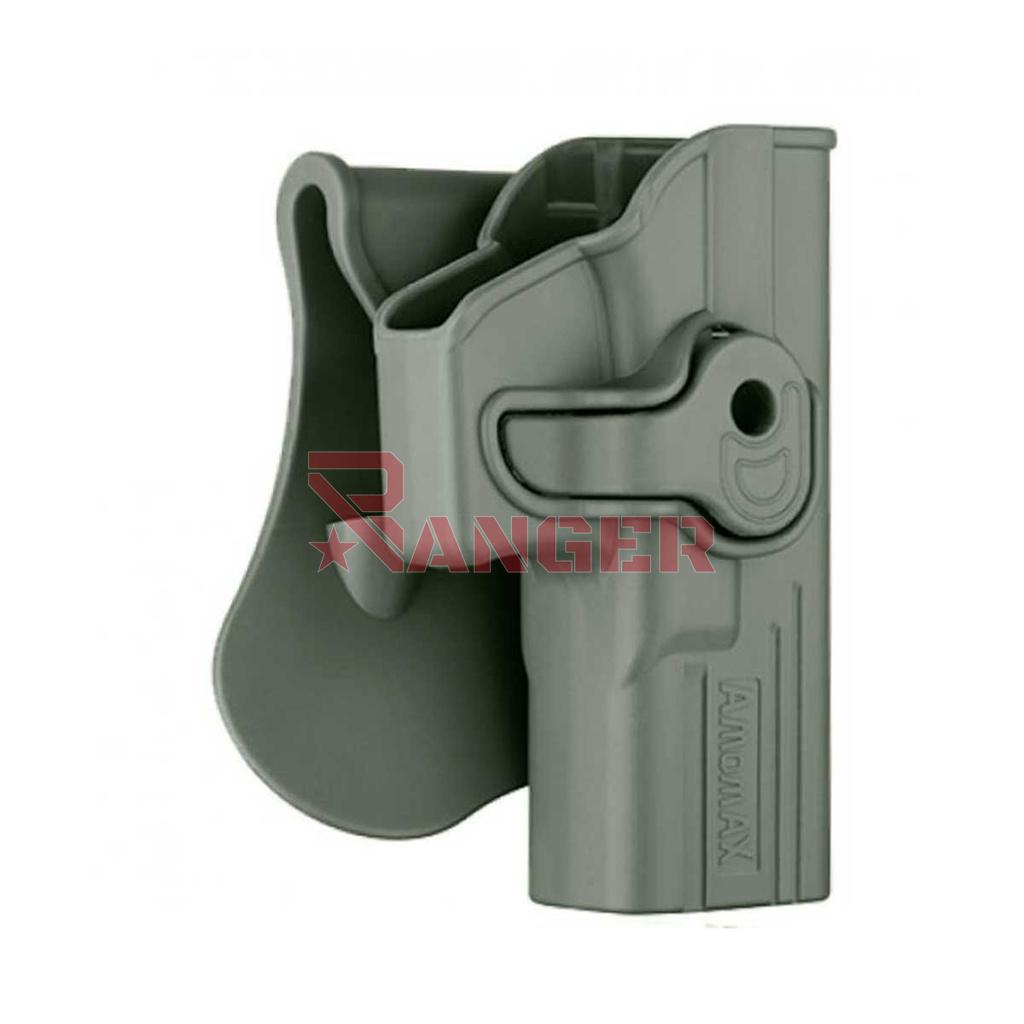 FUNDA PISTOLA RIGIDA AMOMAX GLOCK VERDE