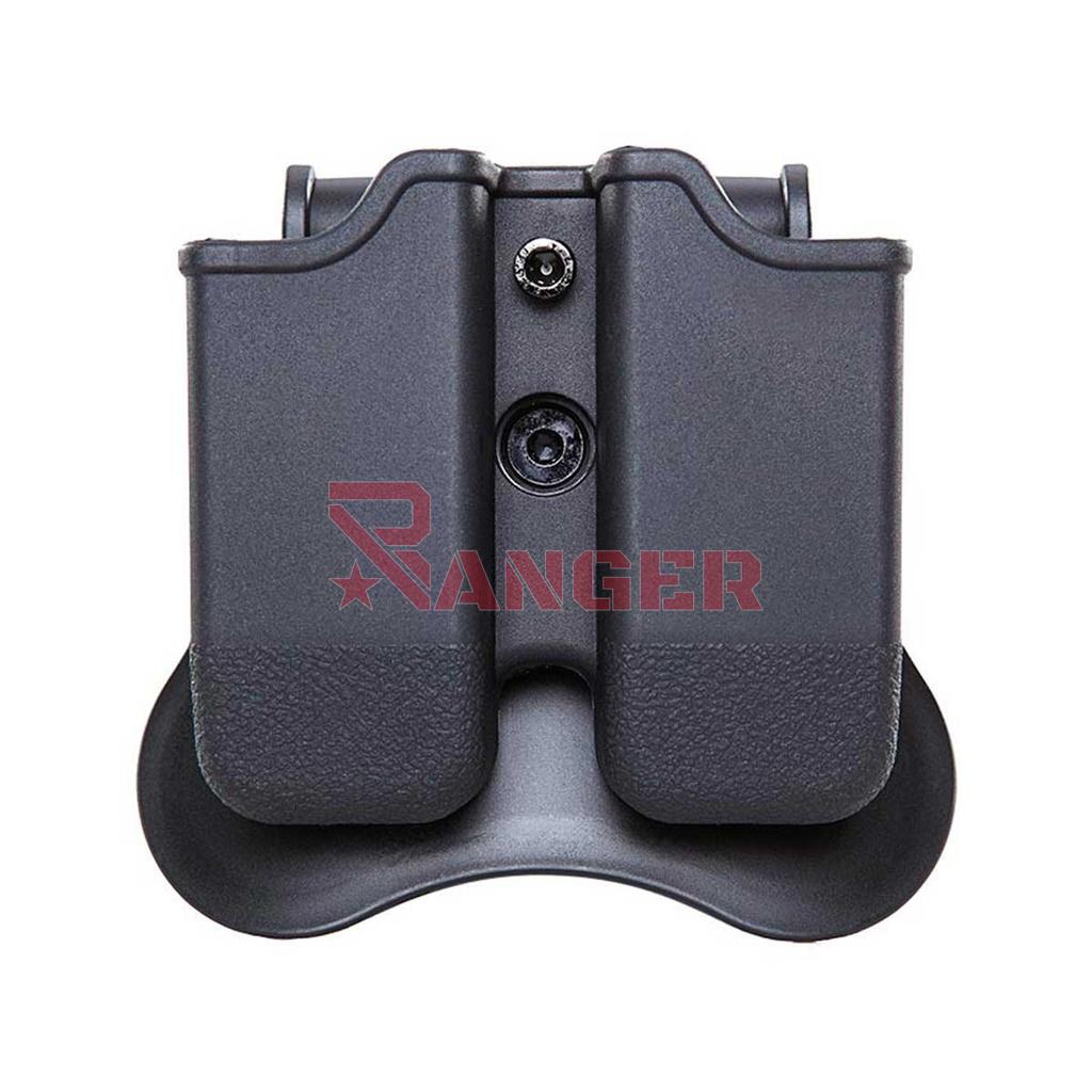 FUNDA CARGADOR RIGIDA AMOMAX GLOCK/SP2022 NEGRO