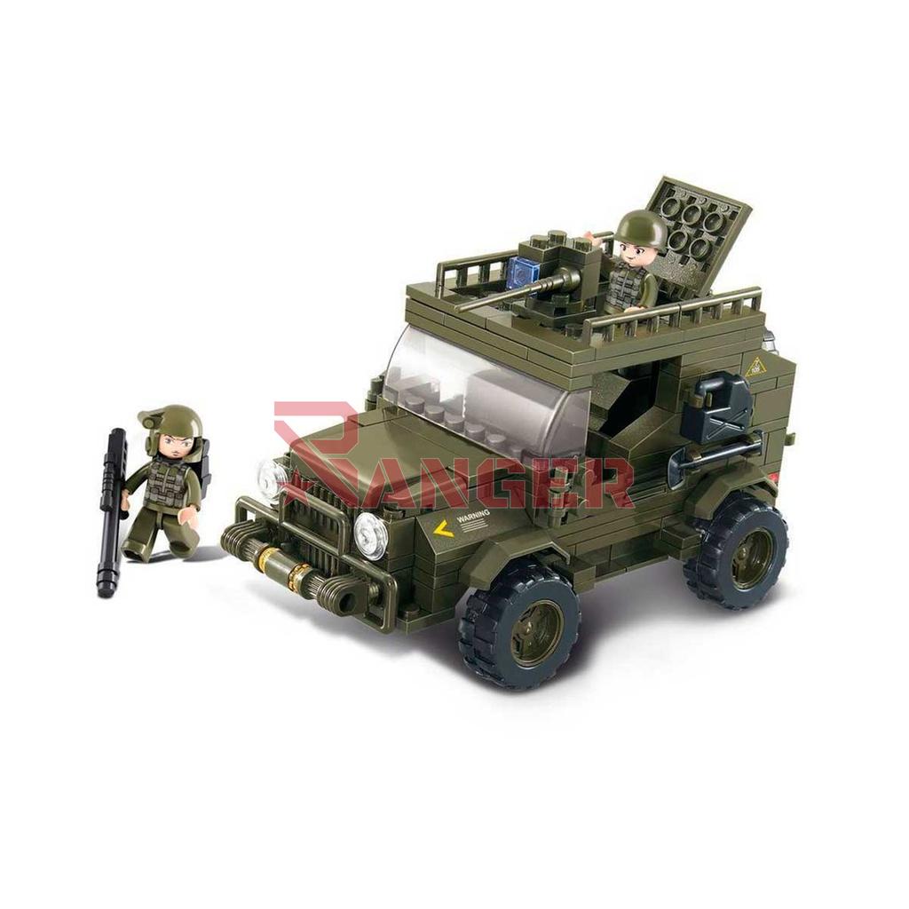 JEEP EJERCITO SLUBAN 221 PCS VERDE