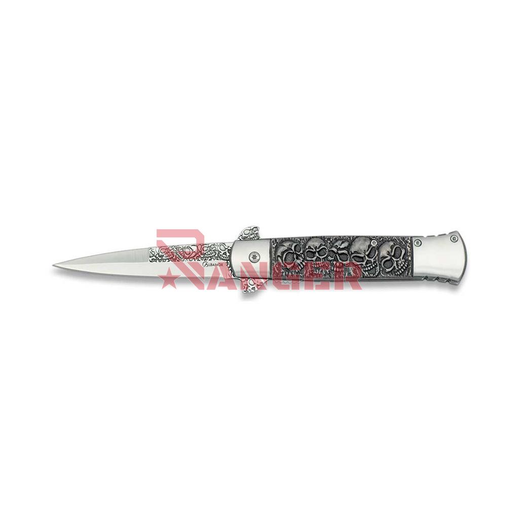 NAVAJA ALBAINOX CALAVERAS 9.4CM NEGRO/PLATA