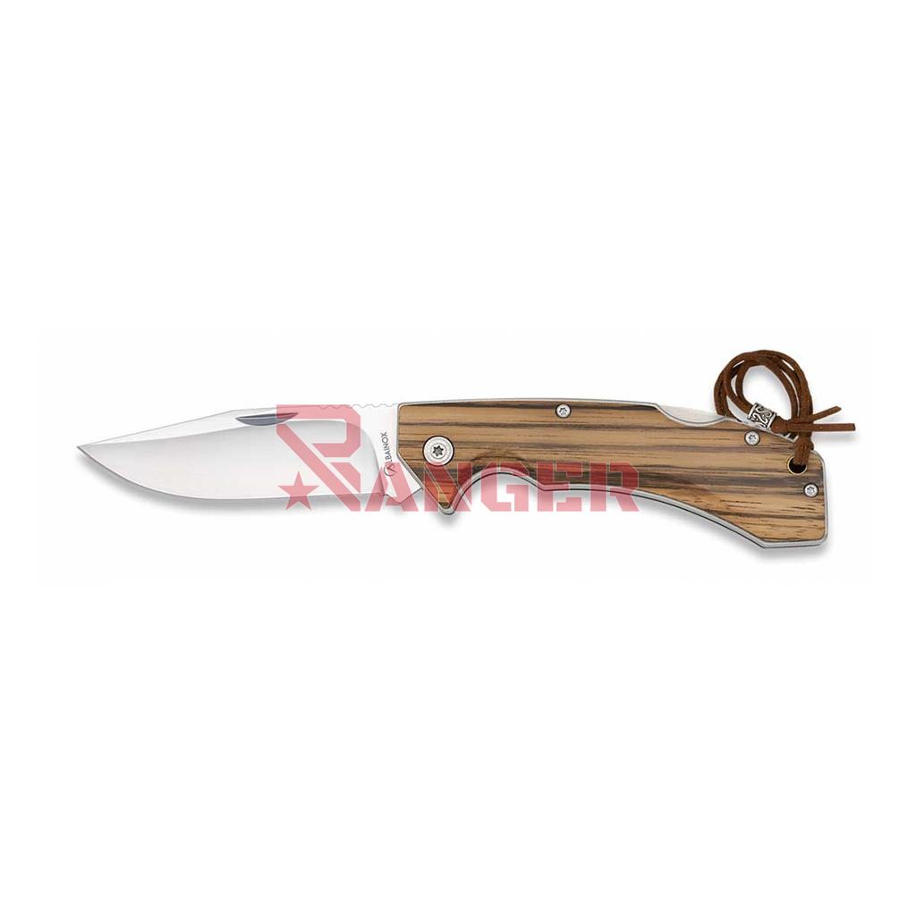 NAVAJA ALBAINOX MADERA ZEBRA CORDEL 8.7CM MARRON