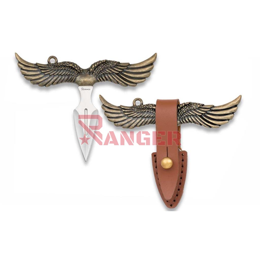 CUCHILLO SKINER ALBAINOX ALAS C/FUNDA BRONCE